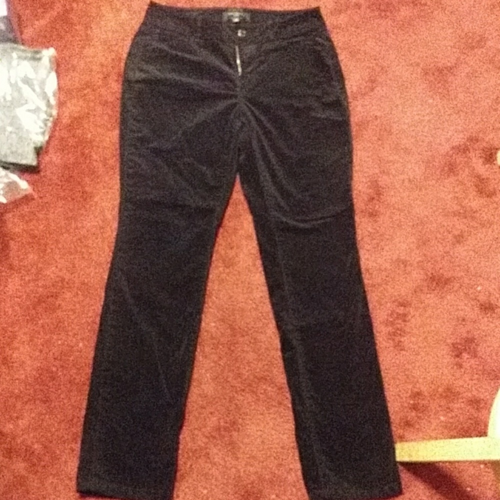 Talbots Black velour pants like new!